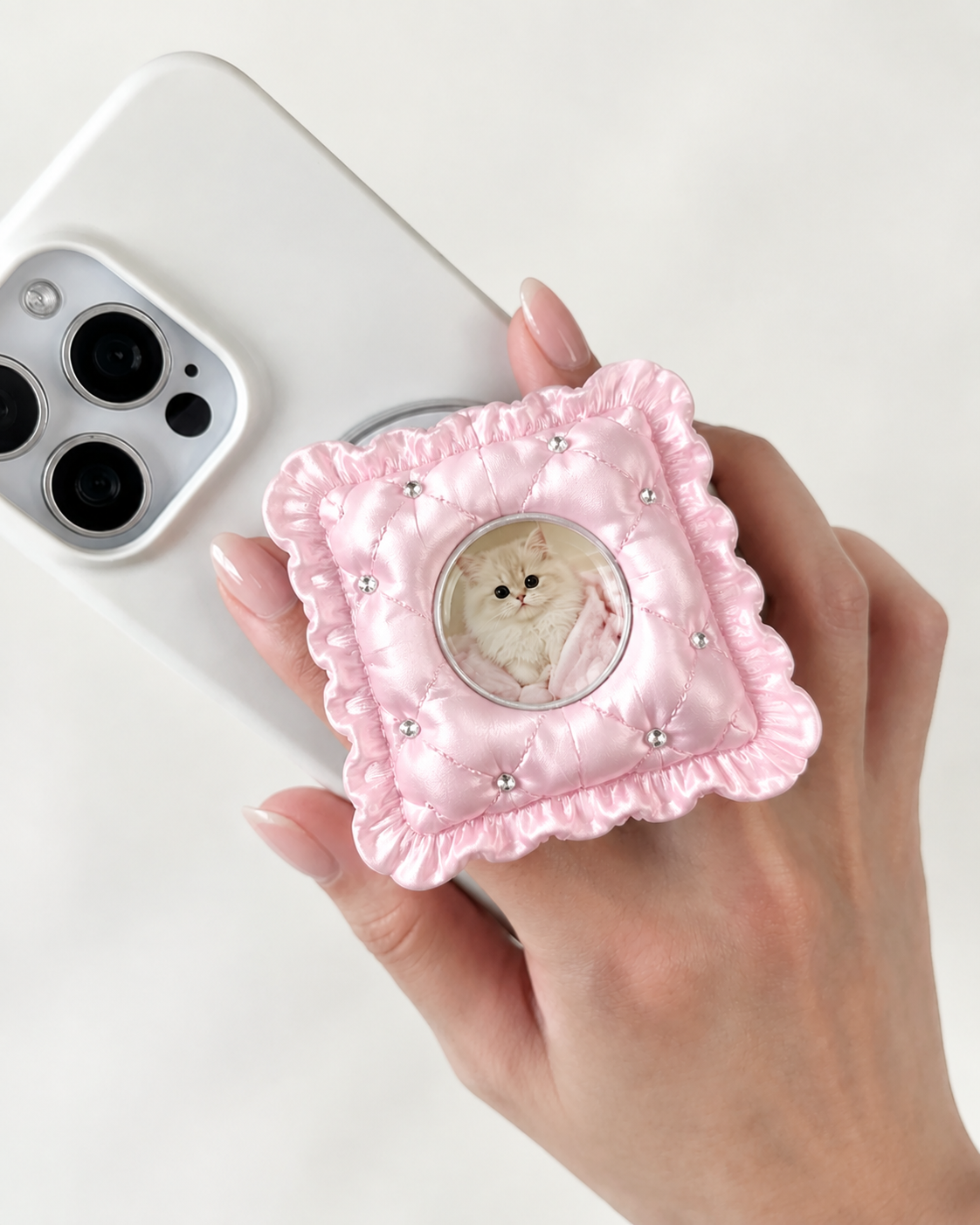 Sweetheart Pillow Personalized Photo Phone Stand