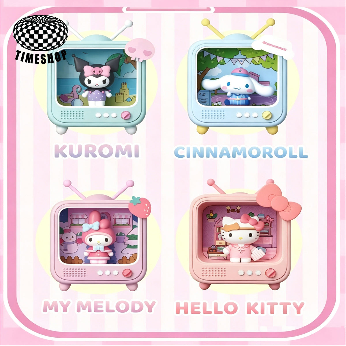 Sanrio® TV Night Light Set – 4PCS Collectible Gift Box