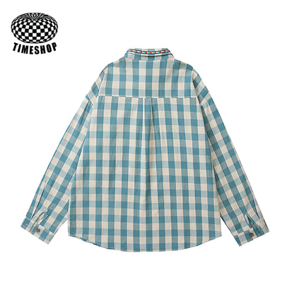 Hello Kitty blue/balck plaid shirt