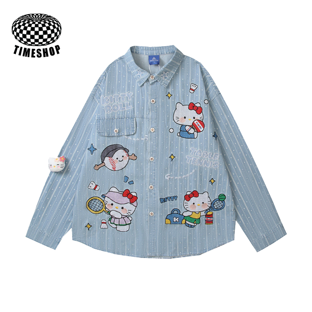 Hello Kitty blue denim shirt