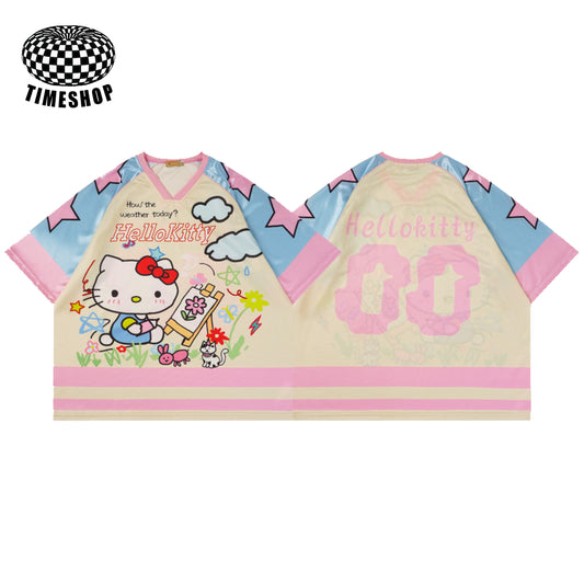 A drawing of the Hello Kitty jersey No. 00