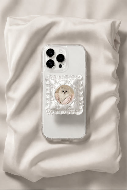 Sweetheart Pillow Personalized Photo Phone Stand