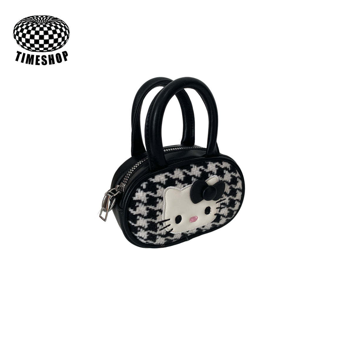 Hello Kitty black houndstooth bag