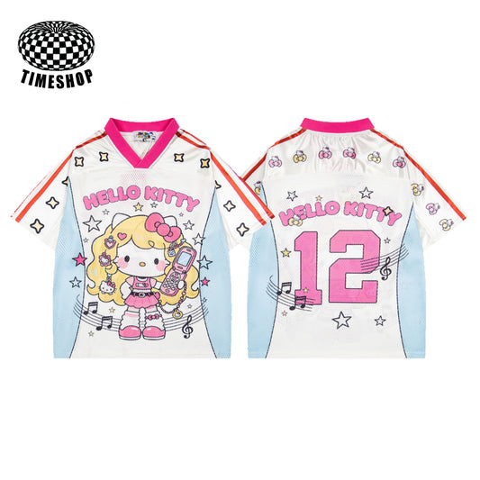 White Hello Kitty Jersey No. 12