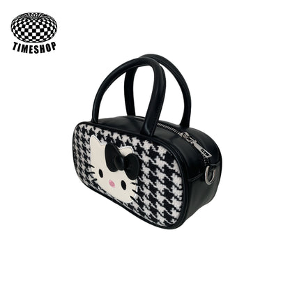 Hello Kitty black houndstooth bag