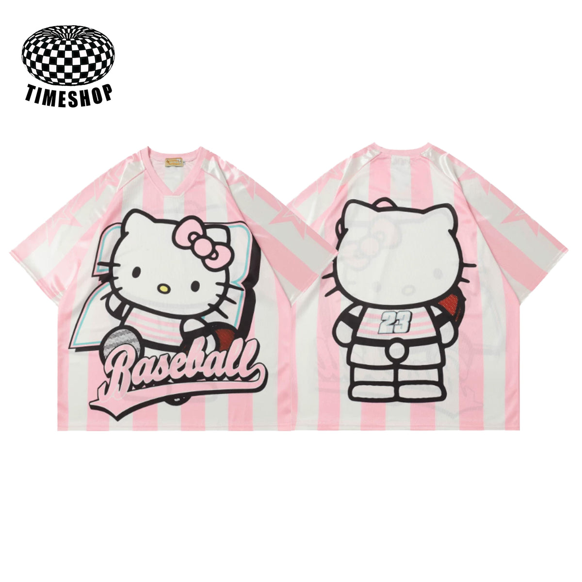 Pink Striped Hello Kitty Jersey