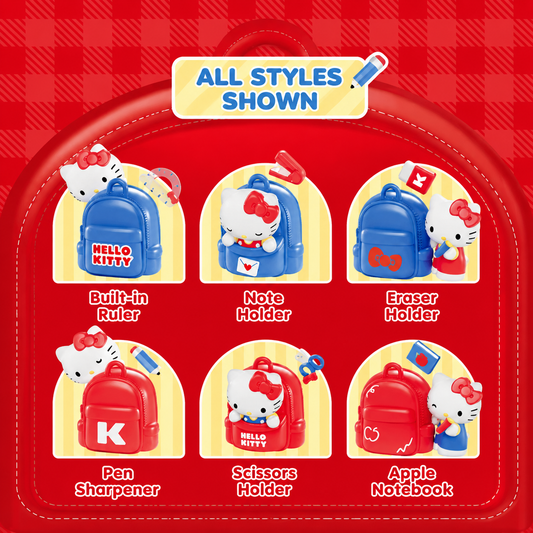Sanrio® Hello Kitty School Essentials Backpack Blind Box Charm Set