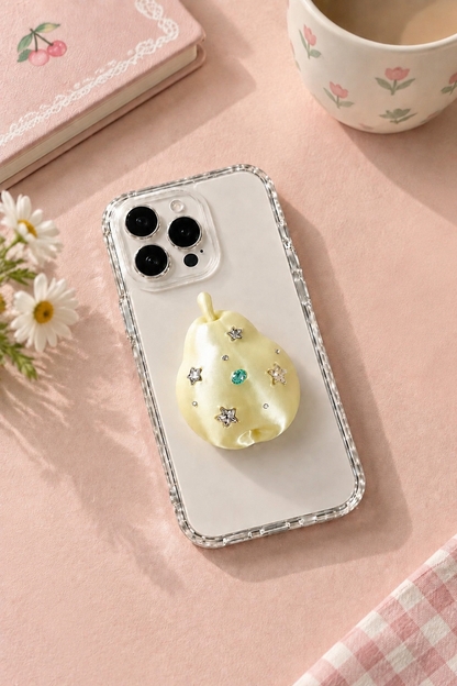 Pear Sculpture Phone Stand – Artistic 3D Printed Magnetic Phone Holder